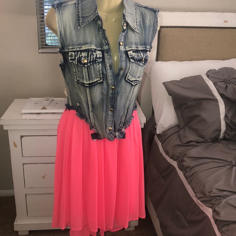 Denim top dress